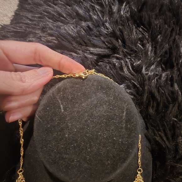 Elegant 21kgp Dubai Jewelry Gold Heart Necklace - Picture 5 of 10